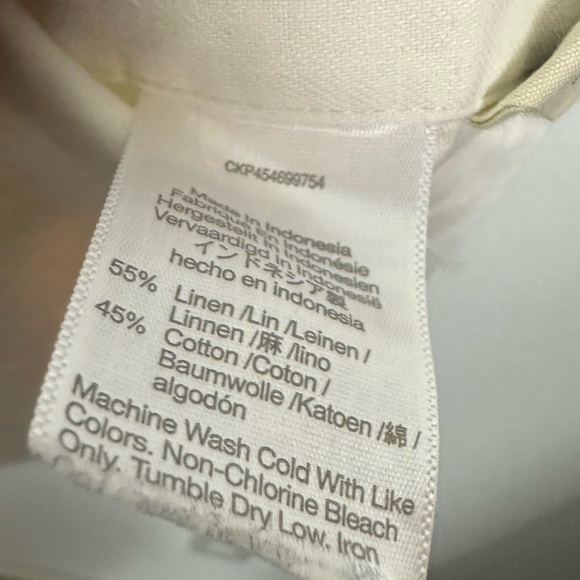 Madewell Linen Cotton Side Button Midi Dress Size M - Picture 5 of 6